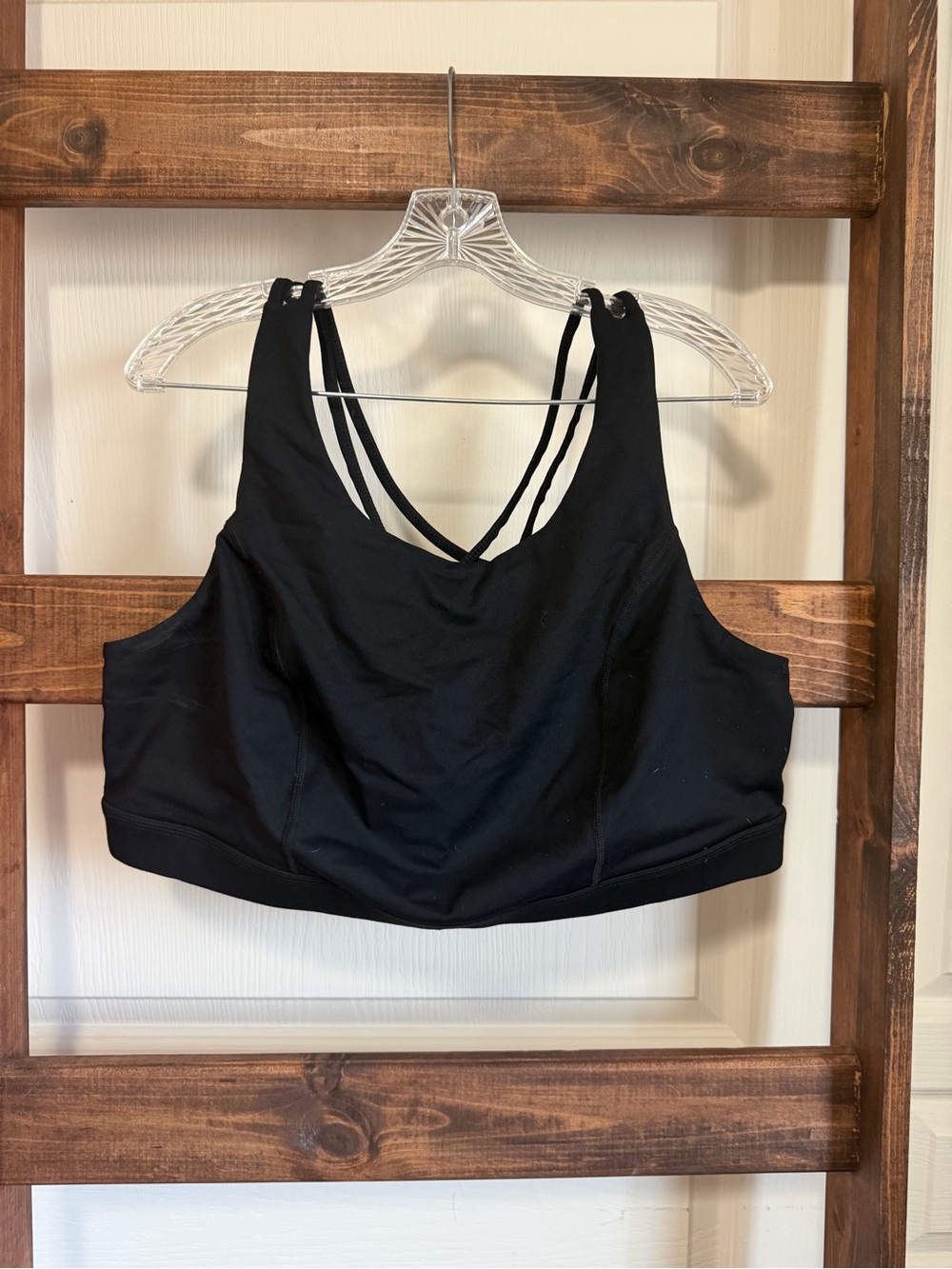 torrid Black Strappy Sports Bra with Double Back Straps